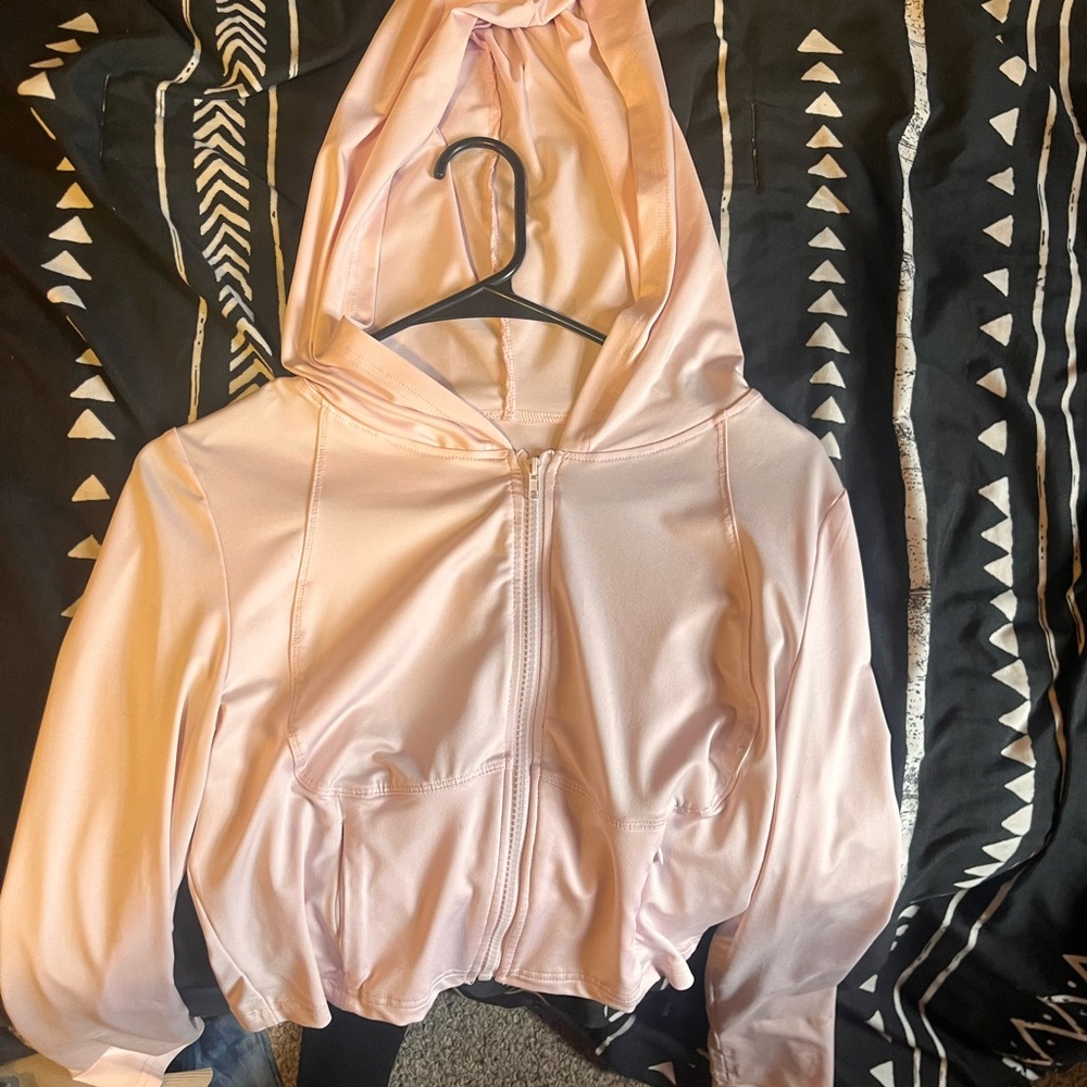Light Pink Zip-Up Hoodie
